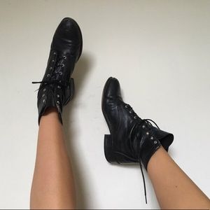 Vintage Genuine Leather Combat Boots Sz. 7